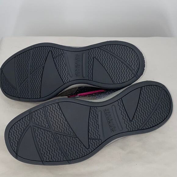 Sperry Girls Intrepid Leather Grey & Pink Loafers Size 2 - Picture 9 of 9